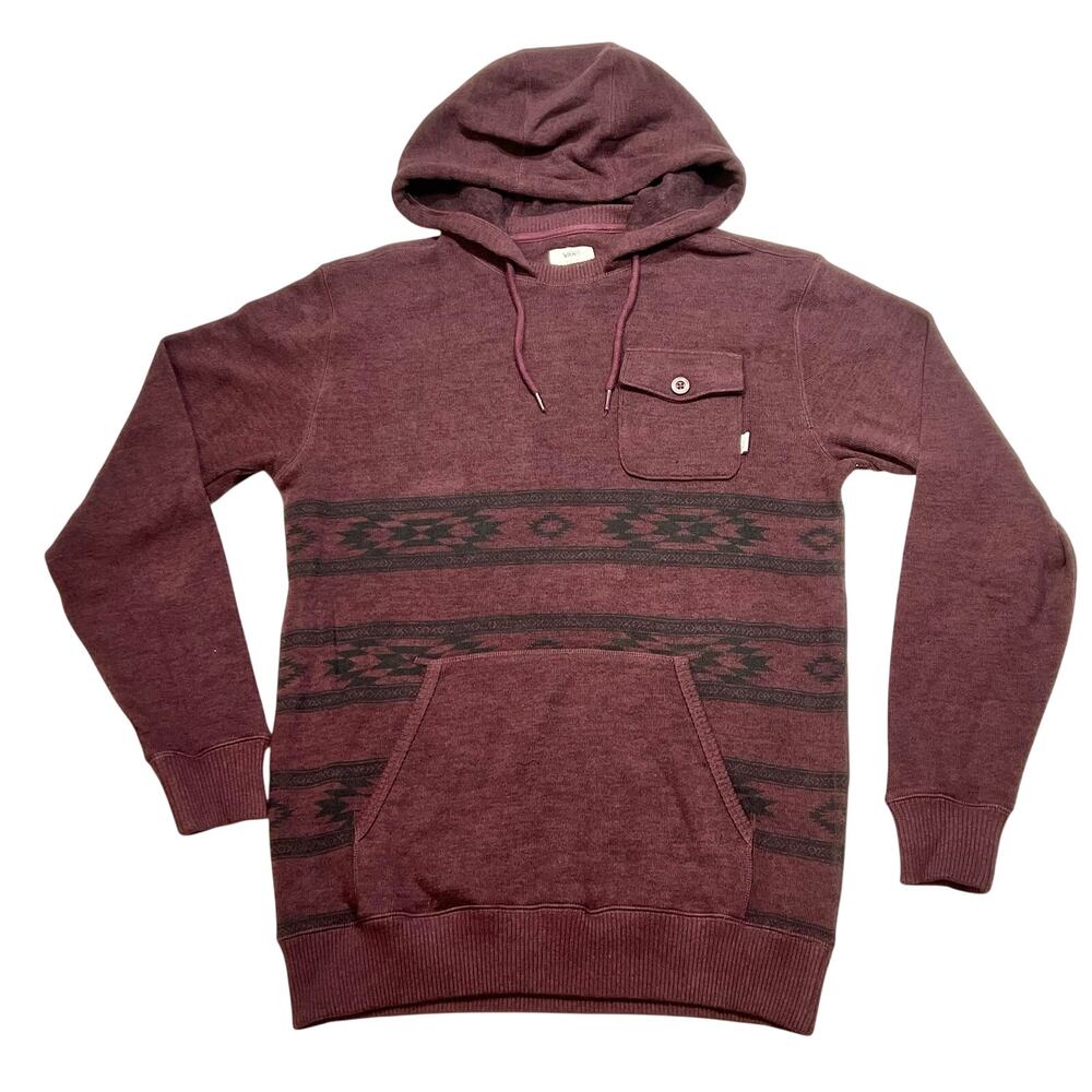 Vans Off the Wall Southwestern Geometric Pullover Hoodie Burgundy Men Medium New